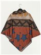 Soft star poncho camel