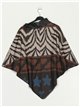 Poncho soft estrellas negro