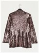 Shiny fabric blazer oro-rosa