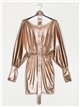 Metallic thread dress champan