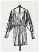 Metallic thread dress plata