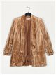 Velvet blazer with turn-up sleeves camel