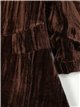 Velvet blazer with turn-up sleeves marron