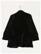 Velvet blazer with turn-up sleeves negro