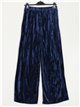 Velvet straight leg trousers marino