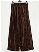 Velvet straight leg trousers marron