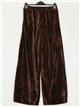 Velvet straight leg trousers marron