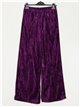 Velvet straight leg trousers morado