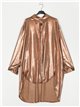 Plus size metallic thread shirt dress champan