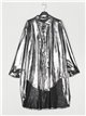 Plus size metallic thread shirt dress plata