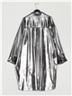 Plus size metallic thread shirt dress plata