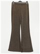 Metallic thread flare trousers oro