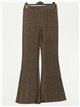 Metallic thread flare trousers oro