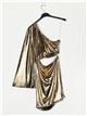 Gathered metallic thread dress oro