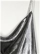 Metallic thread dress with rhinestone plata