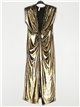 Metallic thread dress with knots oro