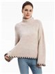 High neck contrast sweater 