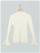 Bell sleeves ribbed sweater 