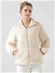 Oversized sherpa fleece jacket 