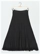 Frayed edge midi knit skirt negro