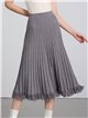 Frayed edge midi knit skirt gris