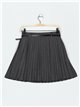 Pleated bermuda skirt 