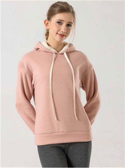 Sherpa lined fleece sweatshirts with hood 