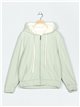 Sherpa lined fleece jacket with hood 