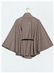 Belted soft cape camel