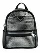 Mini backpack with rhinestone negro