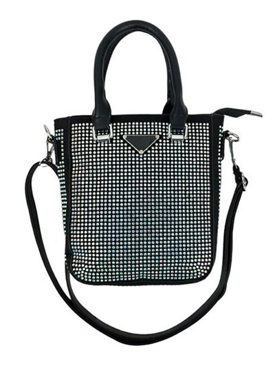 Mini bolso strass negro