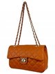 Quilted leather citybag camel