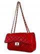 Quilted leather citybag rojo