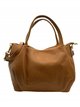 Minimal leather citybag camel