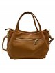 Minimal leather citybag camel