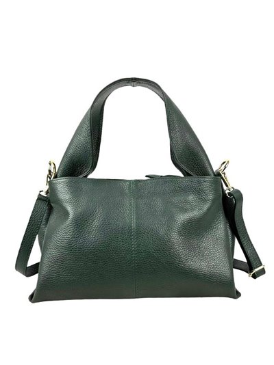 Citybag minimal piel verde-botella