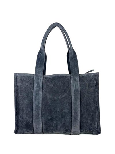 Shopper serraje piel gris