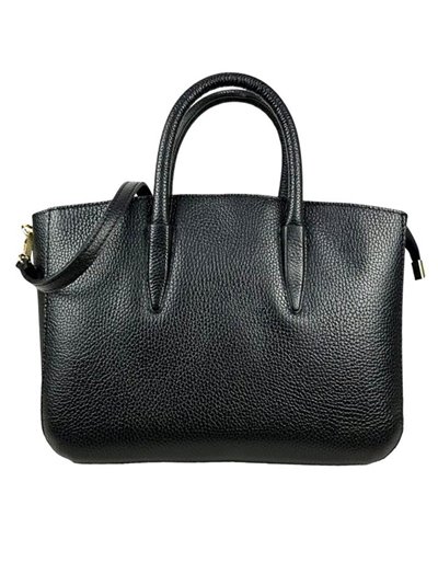 Minimal leather tote bag negro