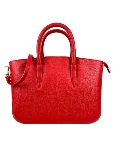 Minimal leather tote bag rojo