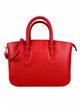 Minimal leather tote bag rojo