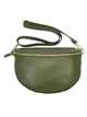 Leather belt bag verde-olivo