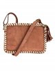 Split leather crossbody bag salmon