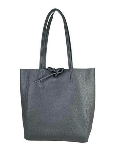 Shopper liso piel gris