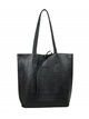 Minimal leather tote bag negro