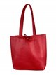 Minimal leather tote bag rojo