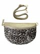 Leather animal print belt bag oro-pintas