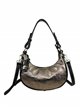 Half moon leather mini citybag bronce