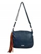 Crossbody bag with tassel azul-marino