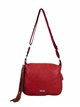 Crossbody bag with tassel rojo