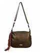 Crossbody bag with tassel café